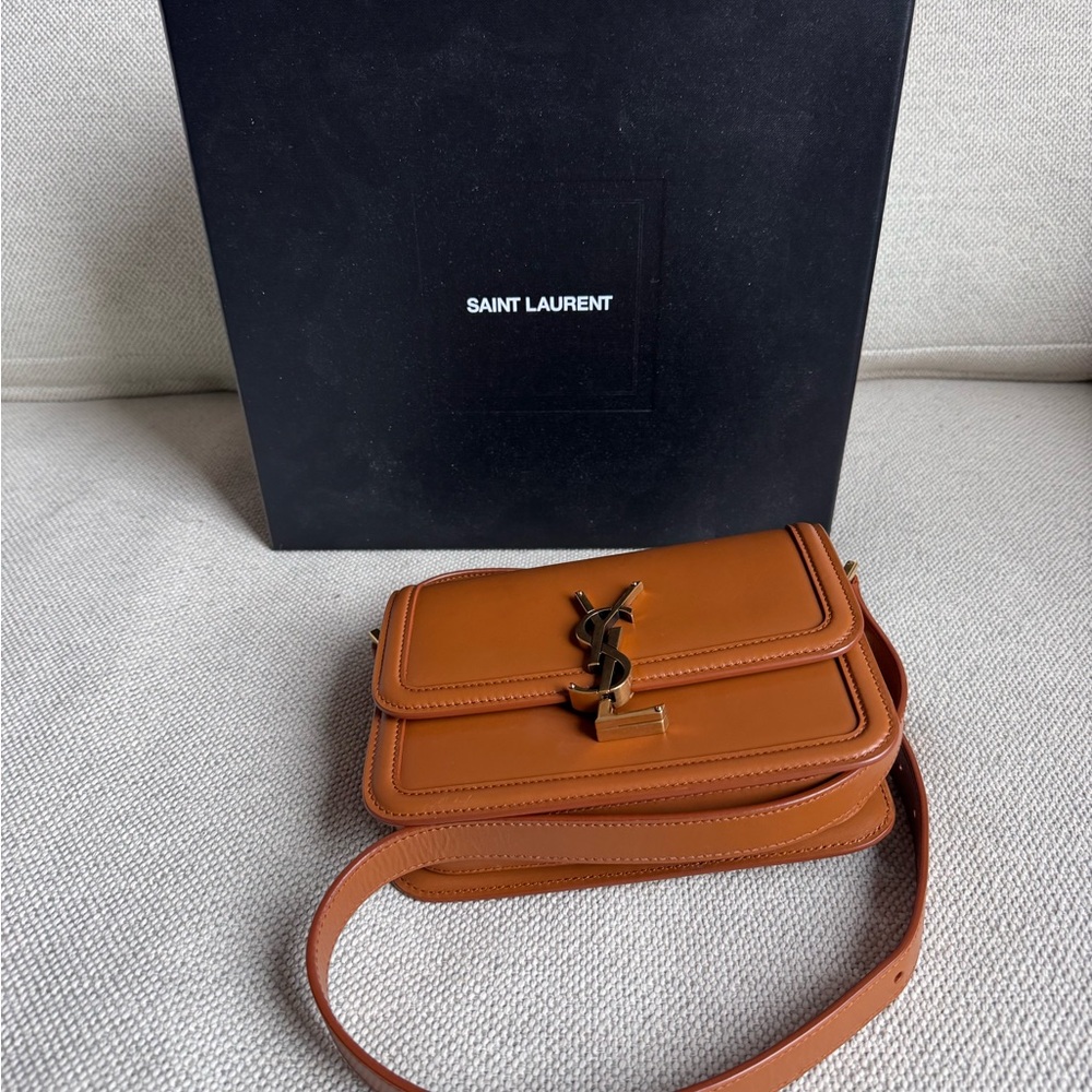 Saint Laurent Tan Solferino Leather Crossbody Bag
